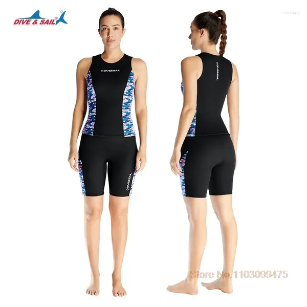 Swimwear femminile 2 mm uomini muta da donna Surf Summer Sumpe Sump Elasticità Abito da bagno Swimsuit Casher Guards Roupa de Mergulho Kayak Wet