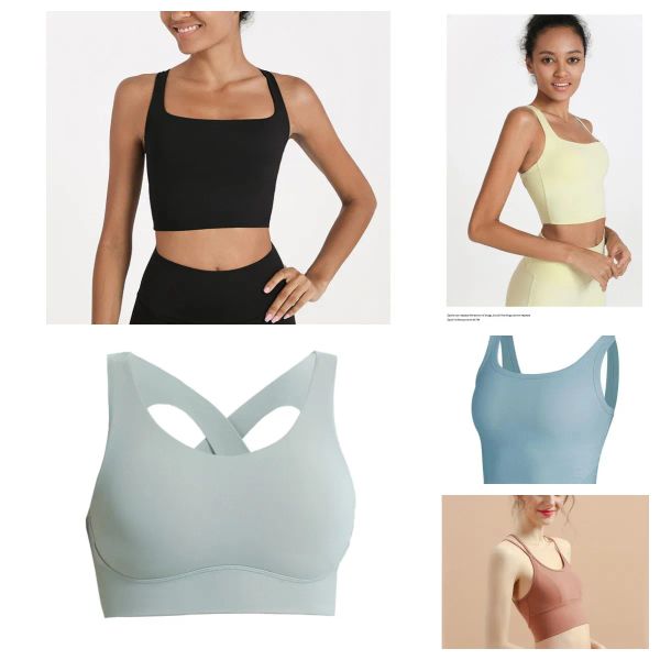 Новая мода Top Hot Spels Sports Bra для женщин Criss Cress Back Back Sprappy Sports Bras Bras Medium Support йога.