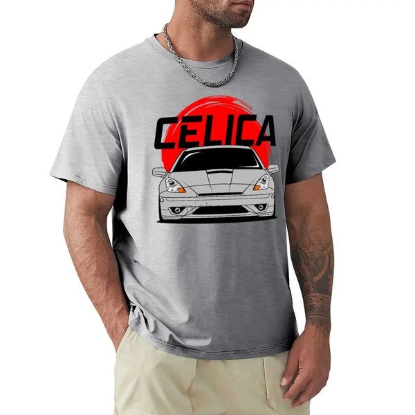 Camisetas masculinas 2024 Verão New Mens camiseta prata Celica JDM T-shirt Top Boys Boys de manga curta Pure Cotton Top Casual Street Twist D240509