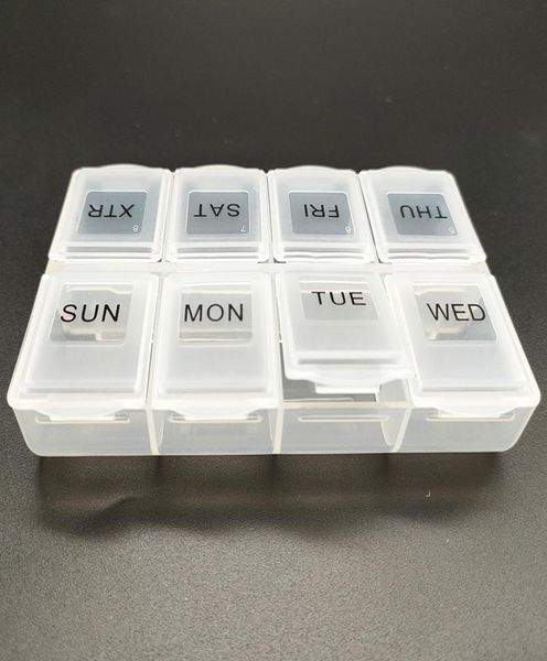 2021 Care di cure sane quotidiane per la scatola della pillola Organizzatore Ordina 8 giorni Weekly HolderContainer compresse di vitamina Supplement Case di conservazione TR9937151