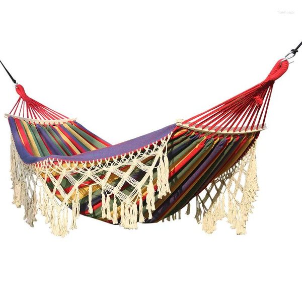 Móveis de acampamento Hammock ao ar livre Hammock Garden Swing Sports Sports Home Viagens Camping de duas pessoas Lidra de lona Hang Bed Povo de casal