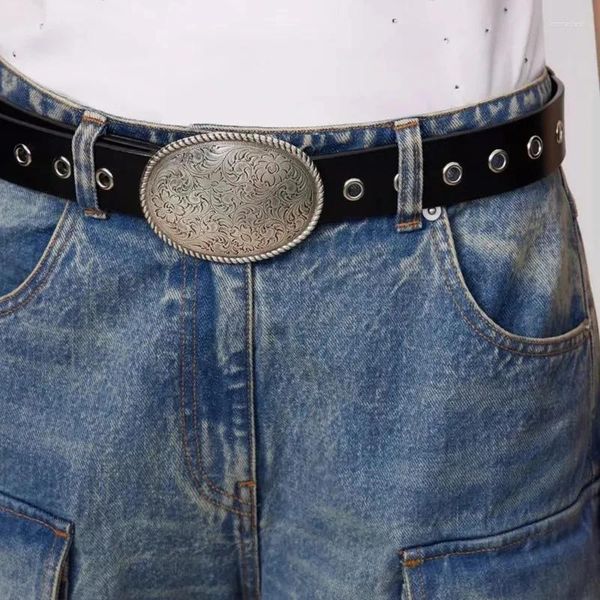 Cintos de design versátil de nicho de cintura feminina jeans de decoração de material de decoração longa de calças compridas