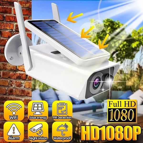 Telecamera solare wireless da 3 mp batteria a batteria wifi ip telecamere esterni 8w sorveglianza impermeabile CCTV PIR per la sicurezza della casa intelligente