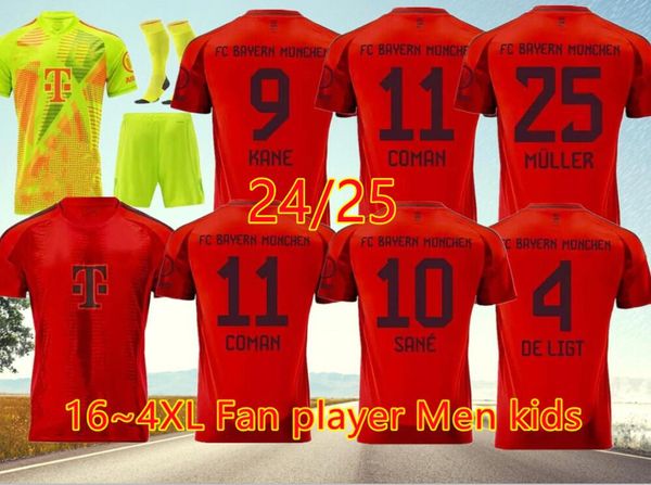 24 25 de Ligt Kane 9 Maglie da calcio Musiala Sane Bayern First-Monaco di Monaco Danke Franz Gnabry Coman Dier Kimmich Shirt Football Special 2024 Away Kids Uniforms Minjae