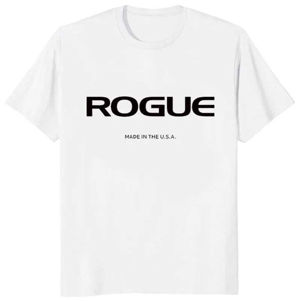 Erkek Tişörtleri ABD'de Yapılan Komik Baskılı Rogue Özel Fitness Özel Erkekler T-Shirt Moda Sıradan Strtwear Nefes Kadınlar Üstler Hipster Harajuku T Y240509