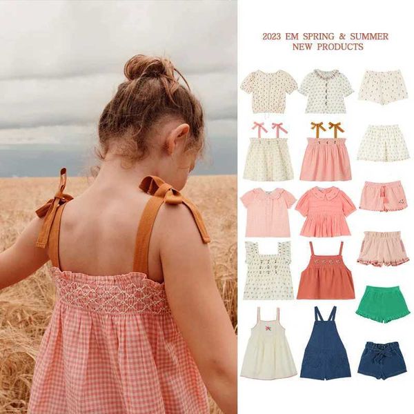 T-Shirts 2023 Neues Sommer-Kinderhemd Short Sleeved Baby Girl enge kurze Ärmel-Prinzessin Kleid Kinderkleidung Topl240509
