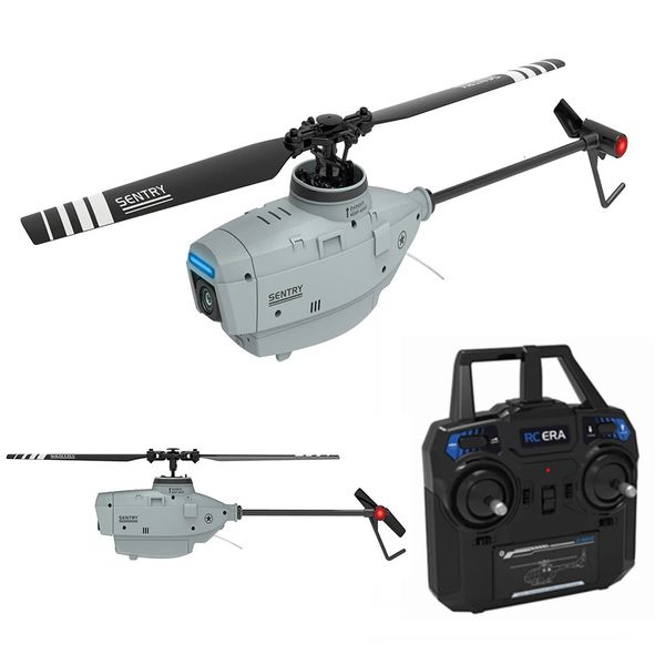 C127 720p Camera angolare larga 24GHz 6axis Wifi Sentry Spy Drone Professional RC Elicottero singolo Paddle senza Ailerons 240508