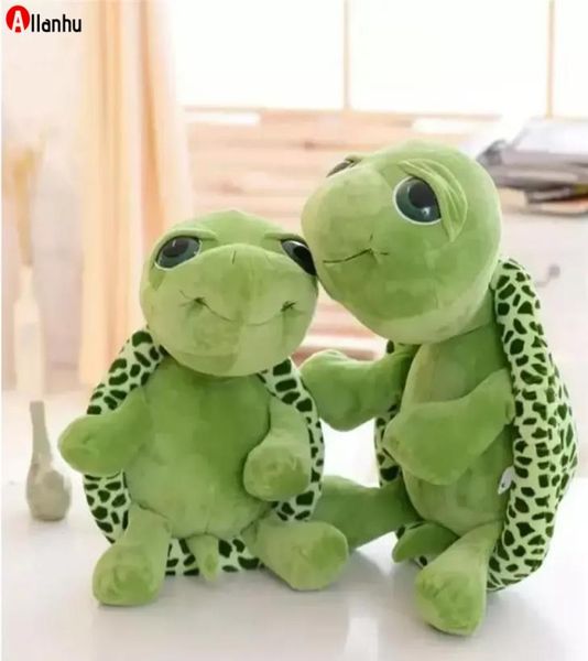 Animali di peluche interi da 20 cm Super Green Big Eyes Tartotalità Tartaruga per bambini Baby Birthday Christmas Toy Gift WY329316966