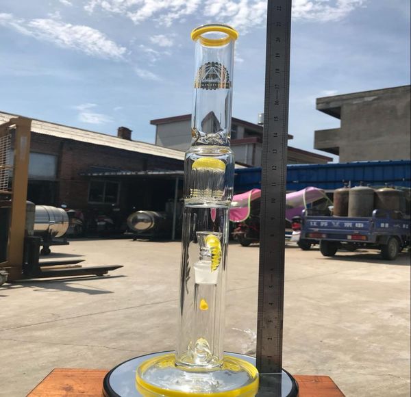 Novo design de 21 polegadas amarelo big stick bifur bong fumante fumante de tabaco de tabaco óleo com tigela de 19 mm e entrega7256061