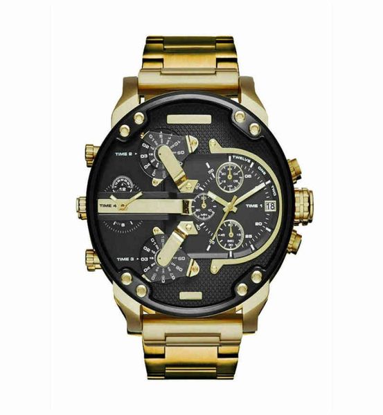 Мужчины смотрят большие циферблаты Quartz Neanlesse Steel Watches DZ Fashion Luxury Business Bristches Кожа для 02145557673