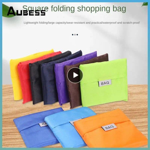 Depolama Çantaları Alışveriş Çantası Çevre Dostu Polyester El Omuz Market Piyasası Yeniden Kullanılabilir Katlanabilir Süpermarket Mağazası