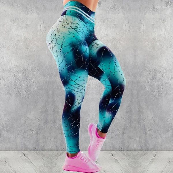 Kadın Pantolon 3D Baskı Nefes Alabilir Bodycon Sport Taytlar Kadın Yüksek Bel Push Up Fitness Koşu Vücut Binası Sıska Mujer Pantalones