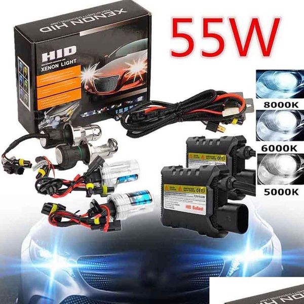 Auto Xenon Kits H7 BB 55W LICHT Scheinwerfer H1 H3 H11 9005 9006 4300K 5000K 6000K 8000K Conversion Ballast Scheinwerfer Drop Lieferung Autodhrpt