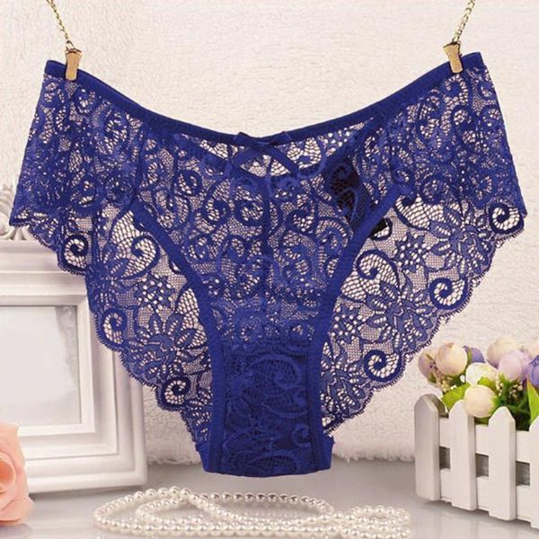 Mutandine femminili Donne sexy taglio in pizzo cavo in vita cavo lingerie imbottita per signore ropa de mujer lenceria