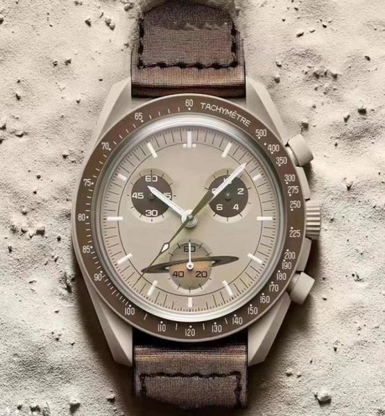 Seramik Bilek Saat Moonwatch Hareket Tasarımcısı Saatler Kuvars Montres Mouvement Akıllı Saatler Paslanmaz Çelik Altın Aydınlık Spor 3906776