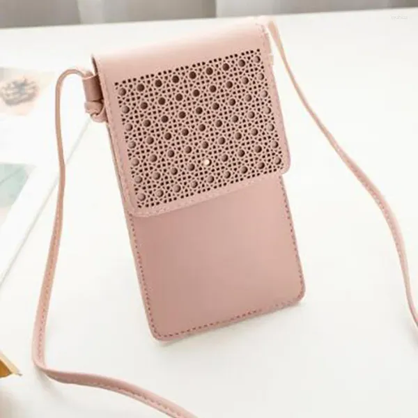 Omuz çantaları pu deri kadınlar Koreli versiyon Bolso mujer için kapak tipi cep telefonu crossbody