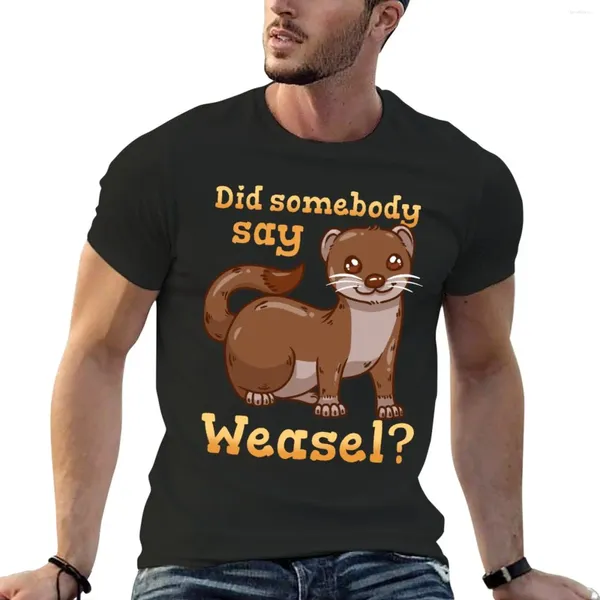 Men's Polos Weasel T-shirt Boys T Shirts Graphics Shirt Mens Cotton