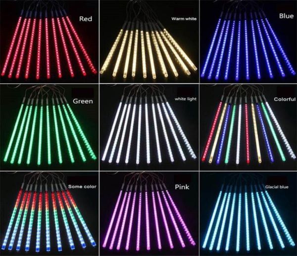 30 cm 8 Lampada set meteoor raddoppiata set di doccia set di lampada a led barra decorativa luce esterna impermeabile a tubo colorato 55578169