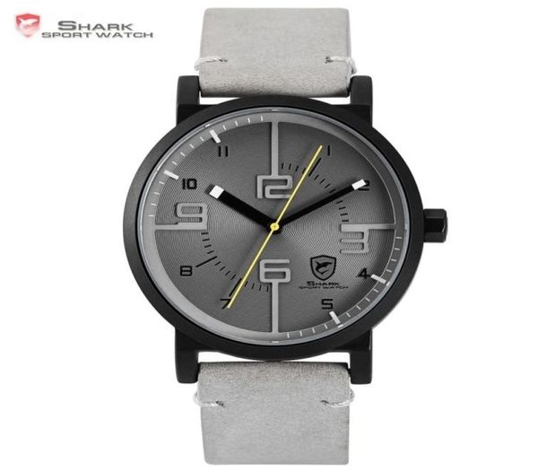 Bahamas Saw Sport Watch Grey Relogio Masculino Simple 3D Special Long Second Hand Men Mash Quartz in pelle Clocksh571 Y2604075