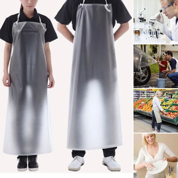 PVC Schürze wasserdichte ölfeste transparent für Küchen Hausarbeit Restaurant Coffee Shop Butcher Farm Weidel saubere Werkzeug 110x65 cm 240508