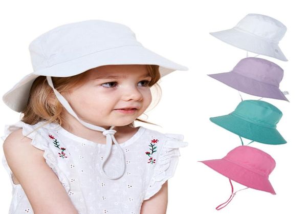 16 Cores Baby Summer Summer Outdoor Fisherman039s Hat Children Sun Caps de praia Adorável Lace Princess Infantas menina Chapéus de protetor solar M7889840