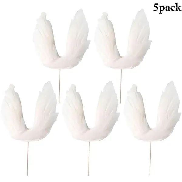 Abastecimento festivo 2024 18pcs Angel Feather Wing Flag Cake