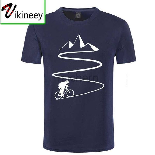 T-shirt maschile Mountain Bike HeartBeat Bike Bike T-shirt Oversize T-shirt a maniche corte personalizzate Famiglia alla moda Cotone D240509