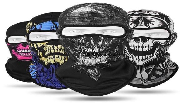 CS Cosplay Ghost Skull Mask Masches Full Face Tactical Maschere motociclette Biker in bicicletta Balaclava che respira maschera antivento polverosa Ski1174617