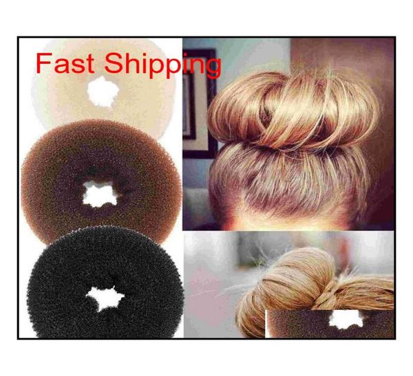 Bandas de borracha 24pcs cabelos volumizando ring ring estilo de rosca bun scruncy poof bump it snooki gjgme ax9oc7319057