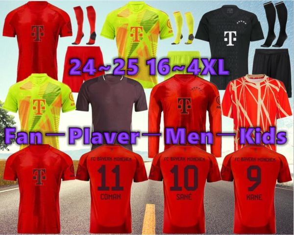 S-4XL Kane Musiala 23 24 25 Bayern Futbol Formaları Sane Kimmich Munich Muller Davies Coman 2023 2024 2025 Futbol Gömlek Goretzka Gnabry Minjae Jersey Erkek Çocuk Kiti Seti