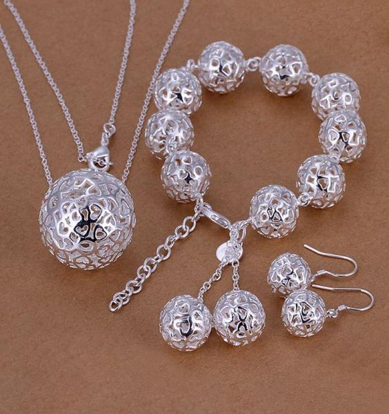 Ganzes niedrigste Weihnachtsgeschenk 925 Sterling Silber Fashion Halsklearringe Set QS0721953435