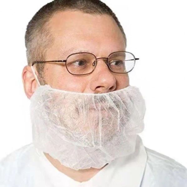 Copri 100 pezzi/set reti di barba usa e getta reti traspirabili per la protezione della barba