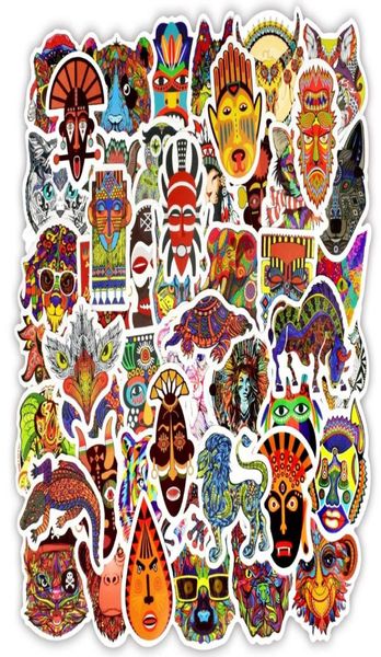 50 pezzi Adesivi per animali etnici impermeabili giocattoli per bambini Doodle Tribal Totem Decals per regali per motociclisti telefonici per laptop fai -da -te per K2368640