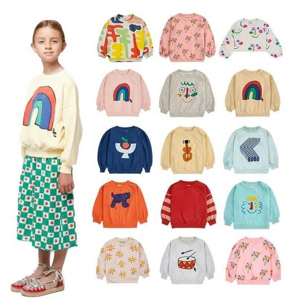 Pullover Kids Sweatshirt 2024 Spring New BC Series Boys and Girls T-shirt a maniche lunghe 1-14 anni Cotton Topl2405