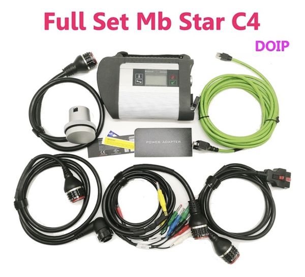 Tam Yumuşak Ware Multiplexer WiFi Programcı MB STAR C4 DOIP için Mercedes için Be-NZ Teşhis Aracı 12V 24V