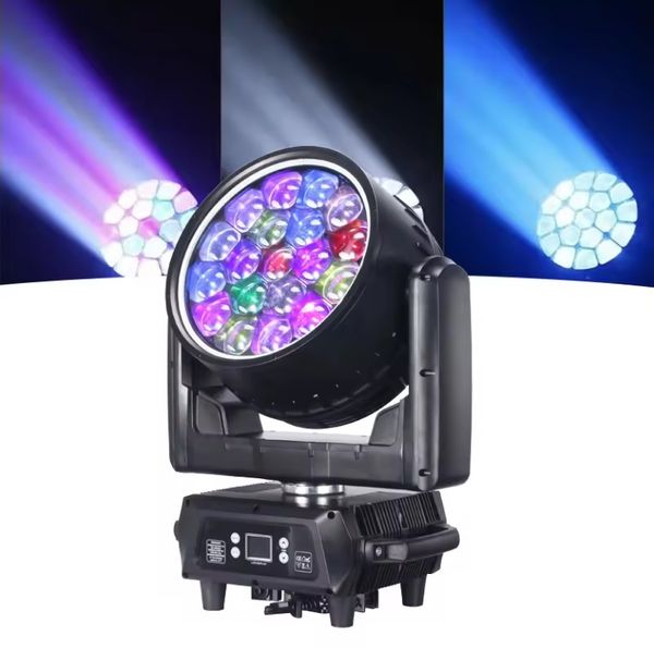 IP65 LED à prova d'água LED de lavagem da cabeça da cabeça RGBW 19*40W com iluminação de estágio de lavagem de Ring DJ de LED para o Stage Live Performance Concert Festies Club.