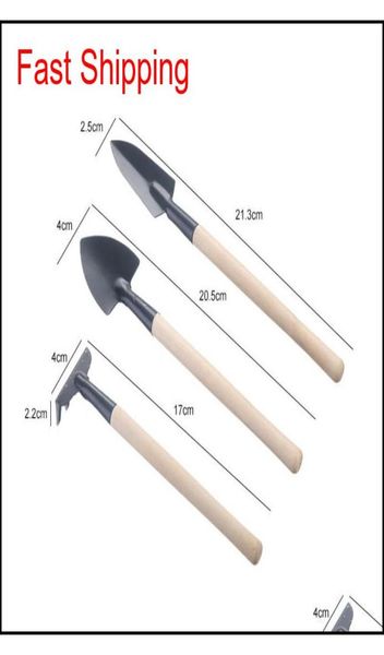 Outros suprimentos de jardim 3pcsset mini ferramentas de jardinagem em varanda em varanda em vaso de plantio de flores de pá de pá de ancinho
