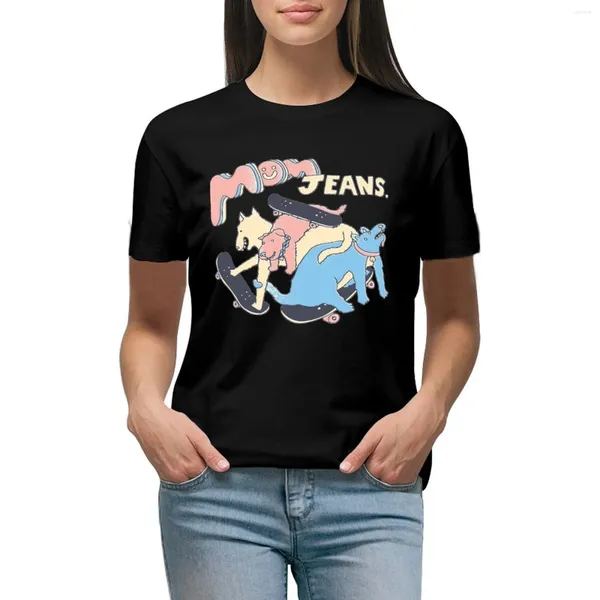 Kadın Polos Mom Jeans Band - Puppy Love Annum Indie T -Shirt