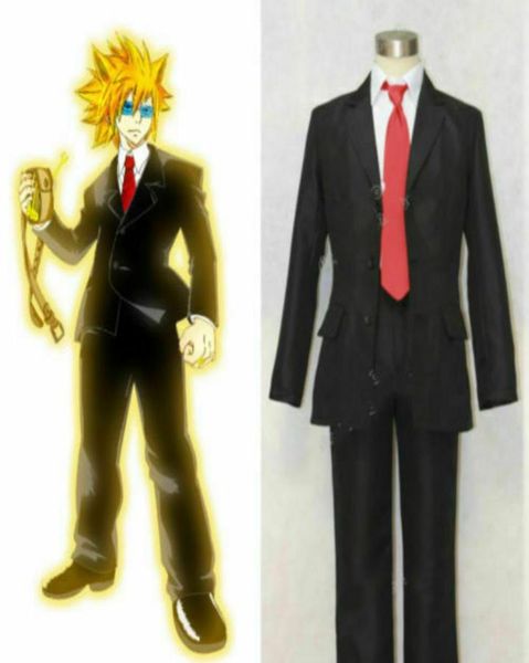 Fairy Tail Leo Loki Black Terne Black Cosplay Costume Dress3265487