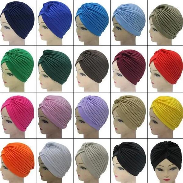 Cappello pieghettato per abbigliamento etnico per donna Card Castola di seta in raso rosso colore bianco tappo da yoga Turban Hijab Hijab Head Abchina elastica Scarf Doccia sciarpa elastica