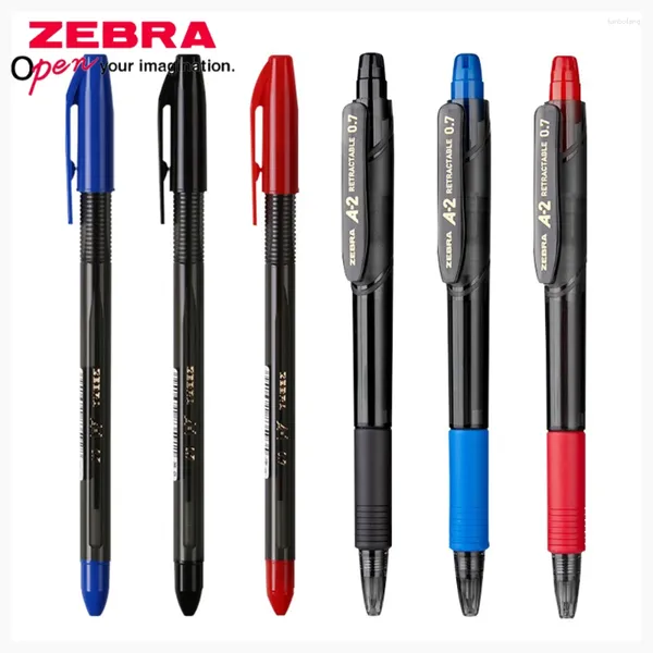 3pcs Japan Zebra Oil Pantpoint Pens Black Blue Red Half Later Pen Wint A1/A2 Гладкая средняя средняя средняя 0,7 мм школьные канцелярские товары