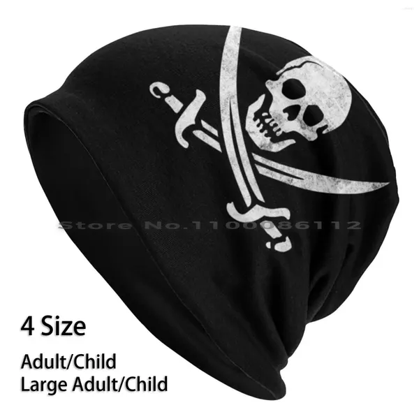 BERETS CALICO Jack Sword Pirate Flag jolly Roger berretto grafico Cappello in maglia Bone