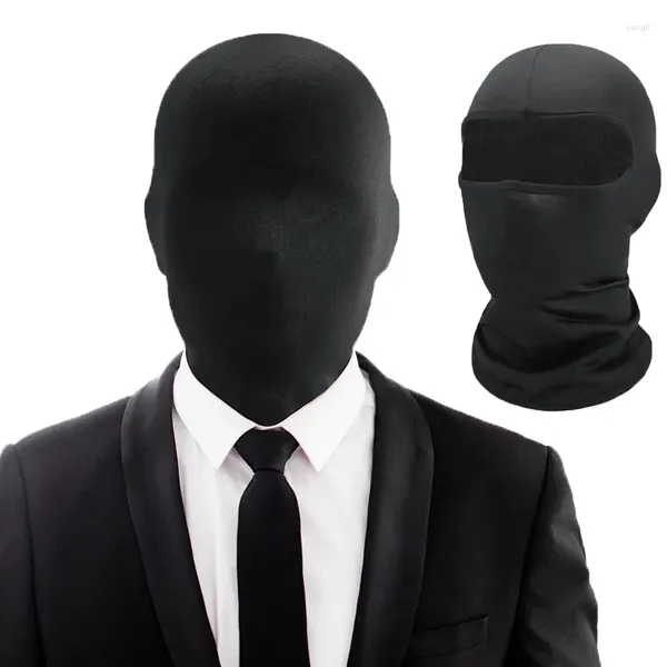 Boinas preto máscara face face sem buraco tampa de tampa de cabeça de cabeça homens homens exército tático cs balaclava motocicleta ski halloween presente