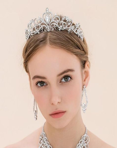 Дизайнерские головные уборы головных уборов Crystal Diamond Bride Wedding Cap Cap Cank Crown Автосалон