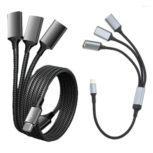 Tip ayırıcı kablolu erkek 3 usb 2.0 dişi Uzatma Kablosu Port Hub Veri Güç Bölünmüş Adaptör