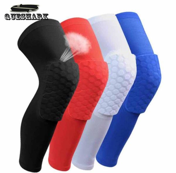 1 pcs Basketball Basket Basket Basket Sports Knee Pads Honeycomb Tree Gambe Gambe Calf Compressione Supporto per il ginocchio Protezione 9239211