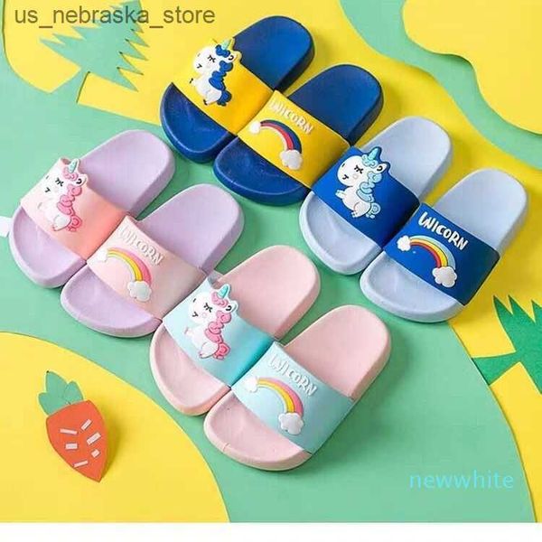 Slipper Hot Sale-kids Baby Designer Home Slide House Sandals Pantoffeln für Jungen Mädchen Frauen lässig Unisex Flip Flops Q240409