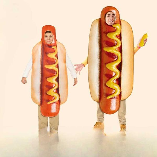 Mädchen Kleider Rollen spielen Cosplay mexikanische Festivalkostüm Erwachsene Jumpsuit Bühnenbühnen Kostüm Hot Dog Performance Kostüm T240509