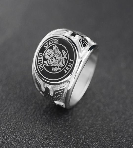 Offiziere United States Marine Corps USMC Ring US Navy USN Militärarmee Anker Feuerwehrmann Männer Ring Edelstahl Schmuck 8331469