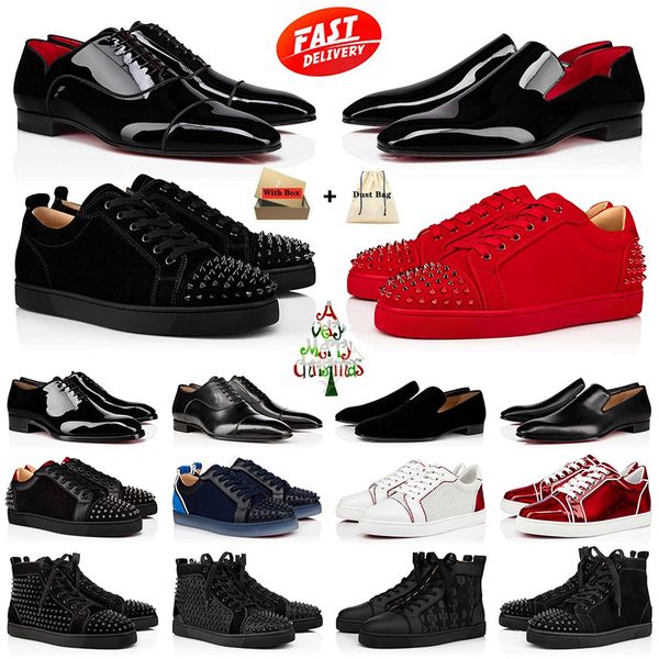 С коробкой высококачественная дешевая дизайнерская обувь красные нижние ботинки мужские туфли свадебная свадебная туфли для вечеринки, приготовленные в Италии.